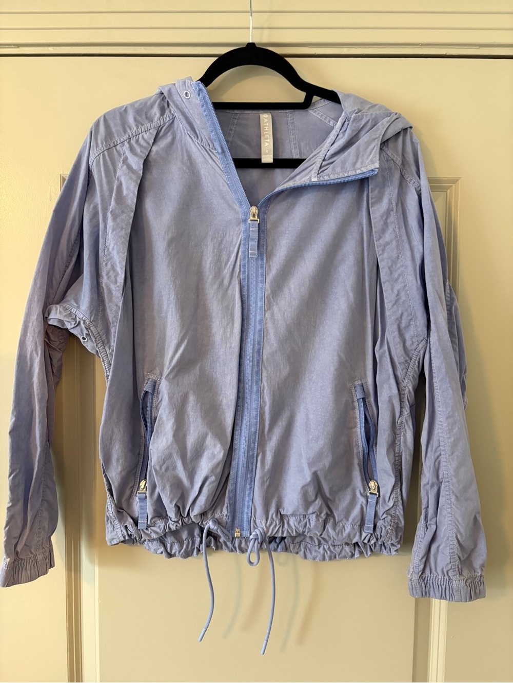 Athleta Periwinkle Hooded Windbreaker Jacket